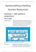 Samenvatting Inleiding Human Resources