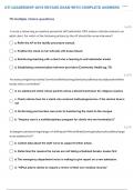 ATI RN LEADERSHIP EXAM RETAKE 2019 QUESTIONS AND CORRECT DETAILED ANSWERS (VERIFIED ANSWERS) |ALREADY GRADED A+||BRAND NEW!!