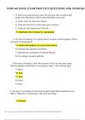 NURS 442 FINAL EXAM PRACTICE QUESTIONS AND ANSWERS.