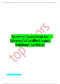 Renewal Assessment for Microsoft Certified Azure Solutions Architect Renewal_Assessment_for_Microsoft_Certified_Azure_Solutions_Architect the latest version 2023 question with verified answers Question 1 of 26