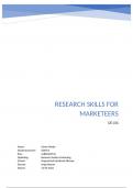 Tentamen (uitwerkingen)- OE106 Research Skills for Marketeers (OE106) 