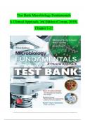 Test Bank - Microbiology Fundamentals-A Clinical Approach, 3rd Edition (Cowan, 2019), Chapter 1-22 | All Chapters