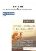 Complete Test Bank Physical Examination and Health Assessment CANADIAN 3rd Edition Jarvis Questions & Answers with rationales (Chapter 1-31)