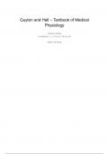 Samenvatting toelatingsexamen Premaster Geneeskunde RUG (Guyton hoofdstuk 1, 2, 4 t/m 9 & 16, 34 t/m 36)
