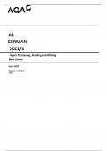 AQA AS GERMAN  7661/1 Paper 1 Listening, Reading and Writing Mark scheme June 2023 Version: 1.0 Final 