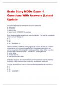 Brain Story MODs Exam 1 Questions With Answers |Latest  Updat
