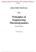 Solutions Manual For Principles of Engineering Thermodynamics 2nd Edition By  John R. Reisel (All Chapters, 100% original verified, A+ Grade)