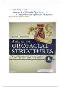 TEST BANK FOR   Anatomy of Orofacial Structures: A Comprehensive Approach 8th Edition by Richard W Brand,  Donald E Isselhard |complete guide 