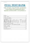 Full; ATI Safety Test| ATI Safety and Infection Control Quiz| ATI Fundamentals Safety| Questions All Solved 100% Correct| Rated A+