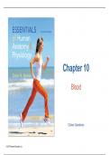 Test Bank I Clicker Questions of Chapter 10 Blood I Essentials of Human Anatomy and Physiology 11e I Elaine N. Marieb