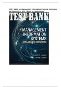TEST BANK for Management Information Systems Managing the Digital Firm, 15th Edition by Laudon Kenn