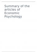 summary  all articles of economic psychology
