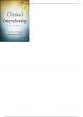 Clinical Interviewing 5th Edition by John Sommers - Test Bank