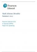 Edexcel A Level Spanish Paper 3 Mark Scheme June 2023