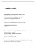 VITA Certification Questions and Answers 2023/2024