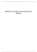 NUR313 Cardiac Dysrhythmias Notes