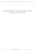 Dysrhythmias-Notes - for medical surgical nursing.