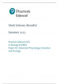 Edexcel a level biology paper 2 mark scheme june 2023
