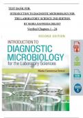 TEST BANK for Introduction to Diagnostic Microbiology for the Laboratory Sciences, 2nd Edition By Maria Dannessa Delost, All Chapters 1 - 24, Complete Newest Version
