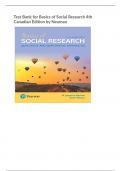 Test Bank for Basics of Social Research 4th Canadian Edition by Neuman