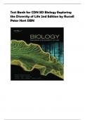 Test Bank for CDN ED Biology Exploring  the Diversity of Life 2nd Edition by Russell  Peter Hert ISBN
