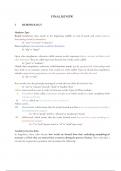 Review Sheet for Foundational Linguistics (covers main topics!)