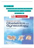 Test Bank for Beckmann and Ling’s Obstetrics and Gynecology, 9th Edition by Dr. Robert Casanova, Complete Chapters 1 - 50, Updated Newest Version