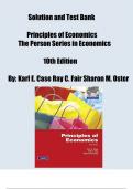 Test Bank For Principles of Economics The Person Series in Economics 10th Edition By Karl E. Case Ray C. Fair Sharon M. Oster