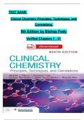TEST BANK for Clinical Chemistry Principles, Techniques, and Correlations 9th Edition by Michael L. Bishop, Edward P. Fody, All Chapters 1 - 31, Complete Newest Version