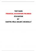 Financial Accounting for MBAs 8th Edition Test Bank By  Easton, Wild, Halsey, McAnally | All Chapters, Latest-2023/2024|