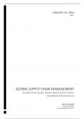 Summary -  Global Supply Chain Management