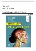 Test Bank - Berne and Levy Physiology, 8th Edition (Koeppen, 2024), Chapter 1-44 | All Chapters
