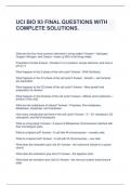 UCI BIO 93 FINAL QUESTIONS WITH COMPLETE SOLUTIONS.