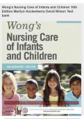 WONG’S NURSING CARE OF THE CHILDREN AND THE INFANTS UPDATED HOCKENBERRY TESTBANK