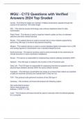 COMPLETE COMBINED WGU C172 Exam Study Questions Graded A With Verified Solutions 2024 Top-Rated