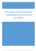 Test Bank For Microbiology Fundamentals A Clinical Approach 4th Edition By Cowan