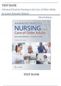 Test Bank For Advanced Practice Nursing in the Care of Older Adults, 3rd Edition Malone Kennedy 9781719645256 Complete guide.