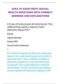 APEA 3P EXAM PREP2 SEXUAL HEALTH QUESTIONS WITH CORRECT ANSWERS AND EXPLANATIONS