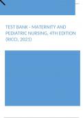 Test Bank - Maternity and Pediatric Nursing, 4th Edition (Ricci, 2021)