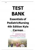 ESSENTIALS OF PEDIATRIC NURSING 4TH EDITION KYLE CARMAN TEST BANK CHAPTER 24 NURSING CARE OF THE CHILD WITH AN ALTERATION IN CELLULAR REGULATION/ HEMATOLOGIC OR NEOPLASTIC DISORDER
