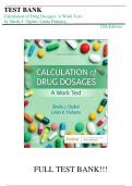 Test Bank Calculation of Drug Dosages 12th Edition Sheila Ogden, Linda Fluharty||ISBN NO:10,0323826229||ISBN NO:13,978-0323826228||Chapter 1-19||Complete Guide A+