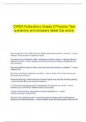  CWEA Collections Grade 2 Practice Test questions and answers latest top score.