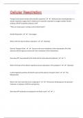 Cellular Respiration 34 Questions with complete solutions