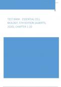 Test Bank - Essential Cell Biology, 5th Edition (Alberts, 2020), Chapter 1-20