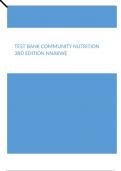 Test Bank Community Nutrition 3rd Edition Nnakwe