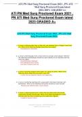 ATI PN Med Surg Proctored Exam 2023 , PN ATI Med Surg Proctored Exam latest 2023 GRADED A+