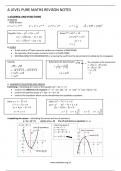 A Level Pure Maths Summary Notes