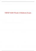 NRNP 6640 Week 6 Midterm Exam -Psychotherapy (Version 1) 75 Q & A, Walden University.