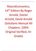 Solutions Manual For MacroEconomics 14th Edition By Roger Arnold, Daniel Arnold, David Arnold (All Chapters, 100% Original Verified, A+ Grade)