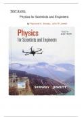 TEST BANK - Physics for Scientists and Engineers, 10th edition(Serway & Jewett,2019)all chapters latest edition